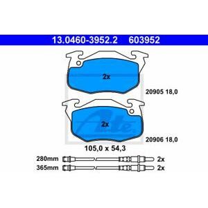 накладки ATE 13.0460-3952.2 