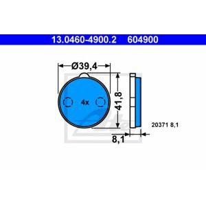 накладки ATE 13.0460-4900.2 