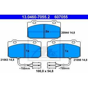 накладки ATE 13.0460-7055.2