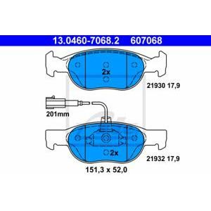 накладки ATE 13.0460-7068.2