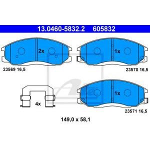 накладки ATE 13.0460-5832.2 