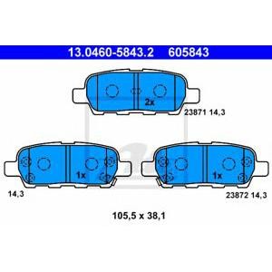 накладки ATE 13.0460-5843.2 