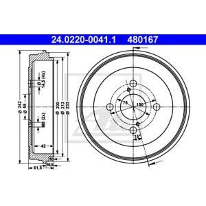 спирачен барабан ATE 24.0220-0041.1 