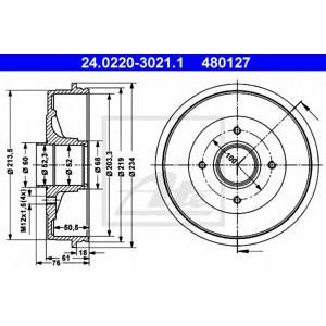 спирачен барабан ATE 24.0220-3021.1 