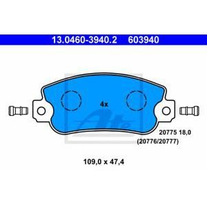 накладки ATE 13.0460-3940.2 