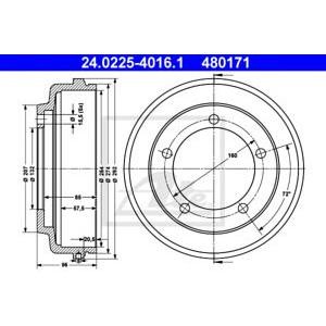 спирачен барабан ATE 24.0225-4016.1