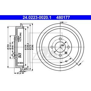 спирачен барабан ATE 24.0223-0020.1 