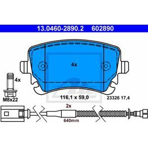 накладки ATE 13.0460-2890.2 
