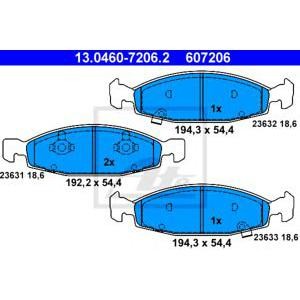 накладки ATE 13.0460-7206.2 