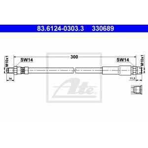 спирачен маркуч ATE 83.6124-0303.3 