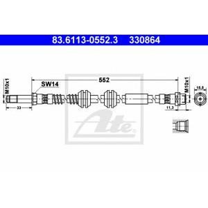 спирачен маркуч ATE 83.6113-0552.3 