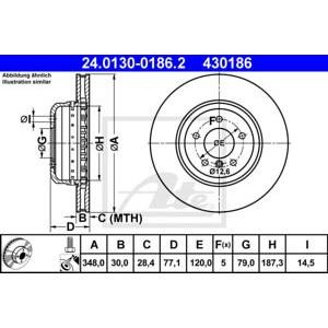 спирачен диск ATE 24.0130-0186.2 