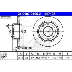 спирачен диск ATE 24.0107-0105.2 
