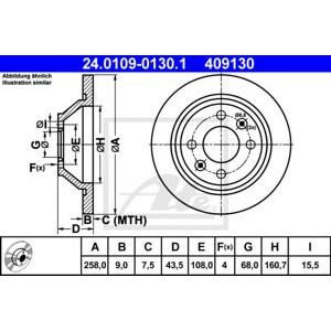 спирачен диск ATE 24.0109-0130.1 