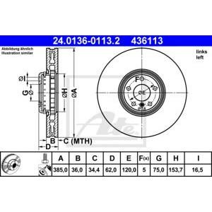 спирачен диск ATE 24.0136-0113.2