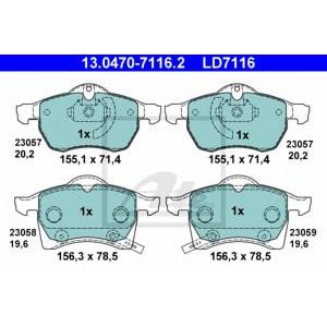 накладки ATE 13.0470-7116.2