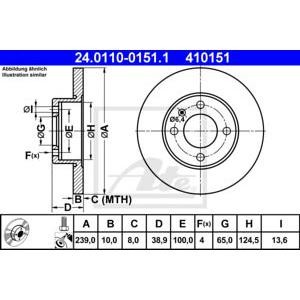 спирачен диск ATE 24.0110-0151.1 