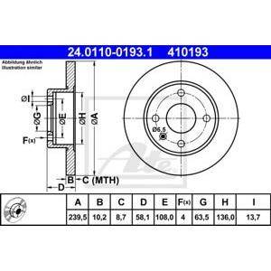 спирачен диск ATE 24.0110-0193.1 