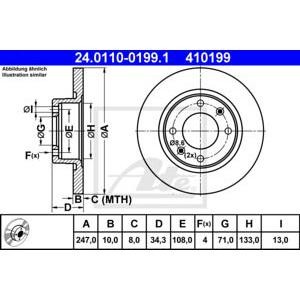 спирачен диск ATE 24.0110-0199.1 