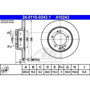 спирачен диск ATE 24.0110-0243.1 