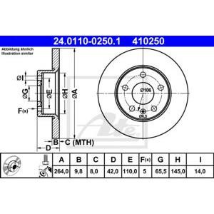 спирачен диск ATE 24.0110-0250.1 