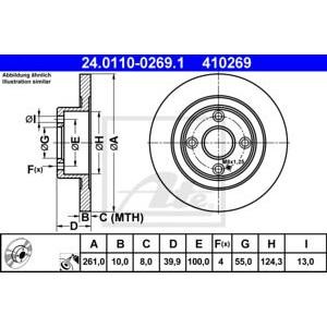 спирачен диск ATE 24.0110-0269.1 
