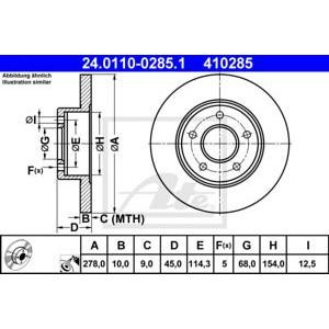 спирачен диск ATE 24.0110-0285.1 