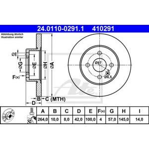 спирачен диск ATE 24.0110-0291.1 