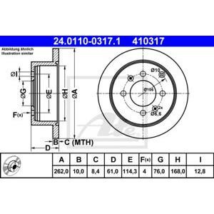 спирачен диск ATE 24.0110-0317.1 