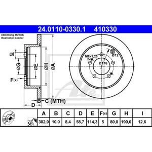 спирачен диск ATE 24.0110-0330.1 