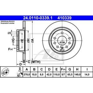 спирачен диск ATE 24.0110-0339.1 