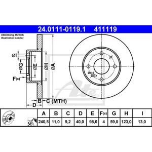 спирачен диск ATE 24.0111-0119.1 