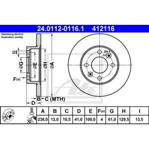 спирачен диск ATE 24.0112-0116.1 