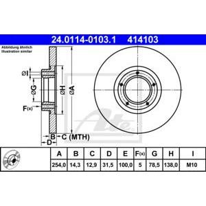 спирачен диск ATE 24.0114-0103.1 