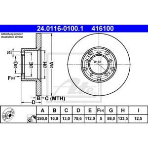 спирачен диск ATE 24.0116-0100.1