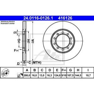спирачен диск ATE 24.0116-0126.1