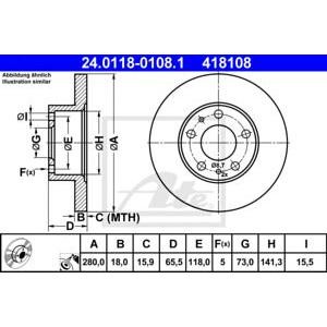 спирачен диск ATE 24.0118-0108.1 