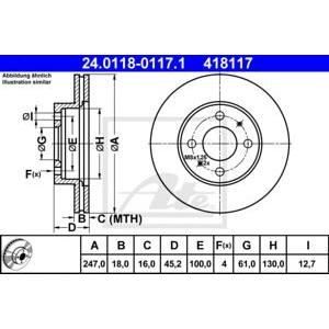 спирачен диск ATE 24.0118-0117.1 