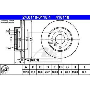 спирачен диск ATE 24.0118-0118.1 