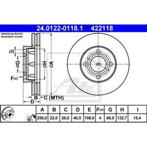 спирачен диск ATE 24.0122-0118.1 