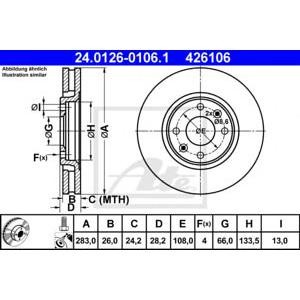 спирачен диск ATE 24.0126-0106.1 