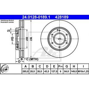 спирачен диск ATE 24.0128-0189.1 
