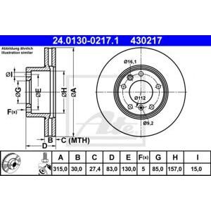 спирачен диск ATE 24.0130-0217.1