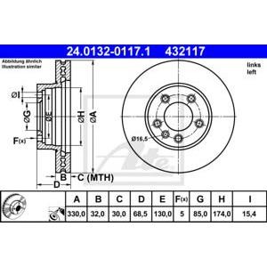 спирачен диск ATE 24.0132-0117.1 