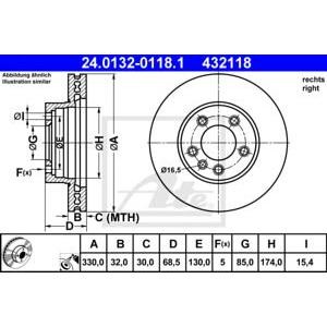 спирачен диск ATE 24.0132-0118.1 