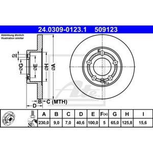 спирачен диск ATE 24.0309-0123.1 