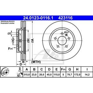 спирачен диск ATE 24.0123-0116.1