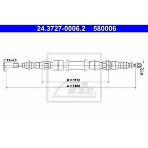 жило за ръчна спирачка ATE 24.3727-0006.2 