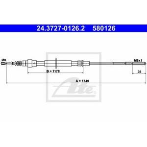 жило за ръчна спирачка ATE 24.3727-0126.2