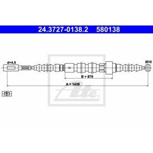жило за ръчна спирачка ATE 24.3727-0138.2 